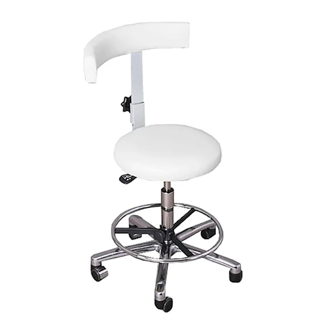 СС-6П-03 - стул врача-стоматолога с кольцевой опорой для ног, хромированный | Белмедматериалы (Белоруссия)