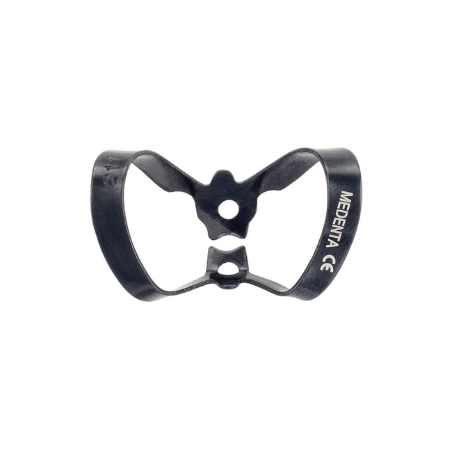 129-211-TN - крепление для Раббер Дам Медента, тип «бабочка», для резцов и клыков, щечки симметричные со смещением | Medenta Instruments Co. (Пакистан)