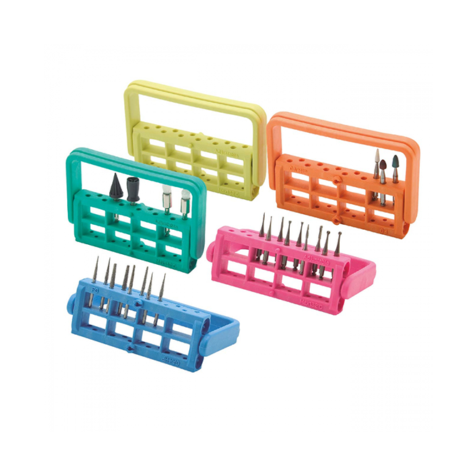 Подставка под вращающиеся инструменты для угловых, турбинных и прямых наконечников, 12 мест, цвет жёлтый | YDM (Япония)