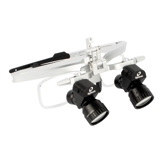 Brilliance 48 Pro - бинокулярные лупы системы Flip-up на металлической оправе, увеличение 5х | Eighteeth (Китай)