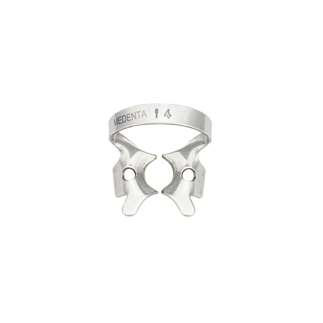 129-014 - крепление для Раббер Дам Медента, для дистопированных моляров, с глубокими фестончатыми краями щечек | Medenta Instruments Co. (Пакистан)