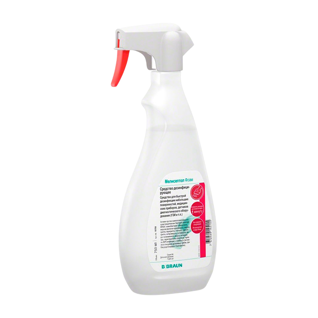 Мелисептол Фоам - быстродействующее средство для обработки чувствительных поверхностей, флакон с распылителем 750 мл | B. Braun (Германия)