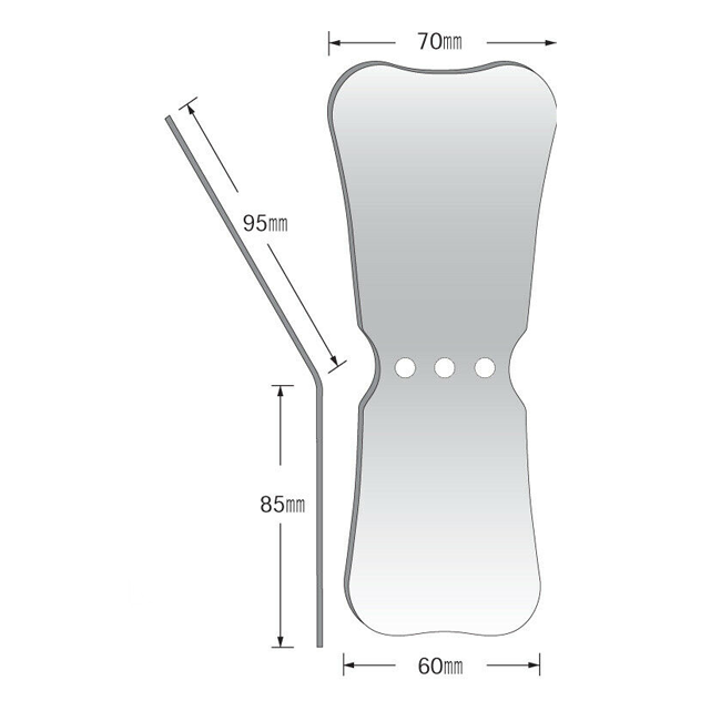 Зеркало для дентальной фотографии окклюзионное, нержавеющая сталь, родиевое покрытие | YDM (Япония)