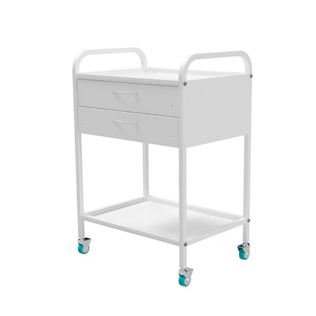 СМИ-02-02 - передвижной инструментальный столик, колеса из серой резины, 2 выдвижных ящика | ВЗМО (Россия)