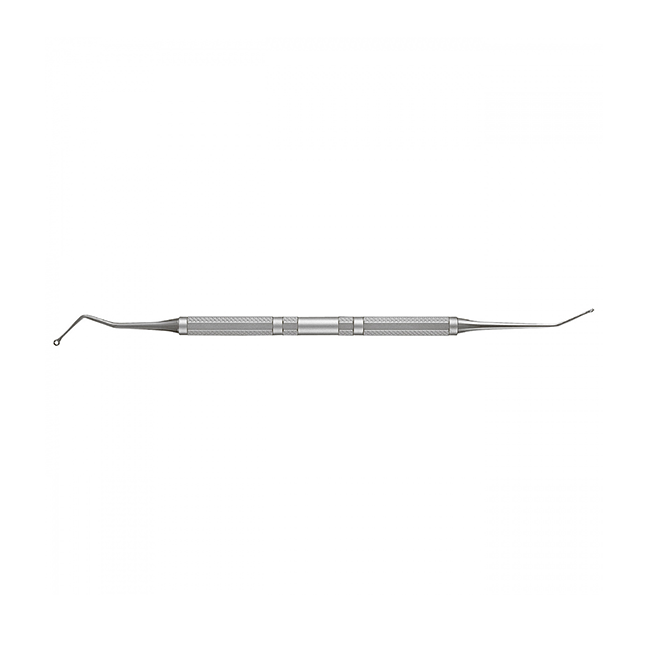 Ложка кюретажная, изогнутая, двухсторонняя, с отверстием | YDM (Япония)