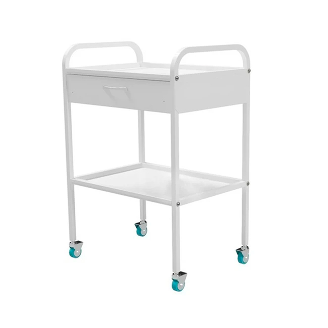 СМИ-02-01 - передвижной инструментальный столик, колеса из серой резины, 1 выдвижной ящик | ВЗМО (Россия)