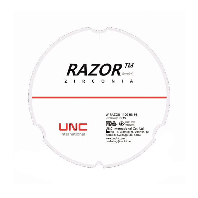Razor 1100 - циркониевый диск однослойный, монохромный, диаметр 95 мм, толщина 22 мм | UNC (Ю. Корея)