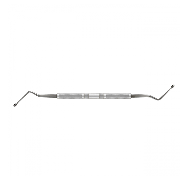 Ложка кюретажная, изогнутая, двухсторонняя, форма с удлиненной шейкой | YDM (Япония)