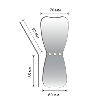 Зеркало для дентальной фотографии окклюзионное широкое (L), родиевое покрытие | YDM (Япония)